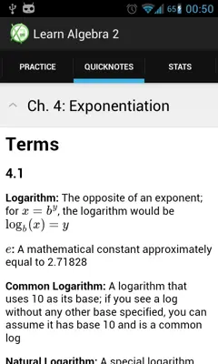 Learn Algebra 2 android App screenshot 3